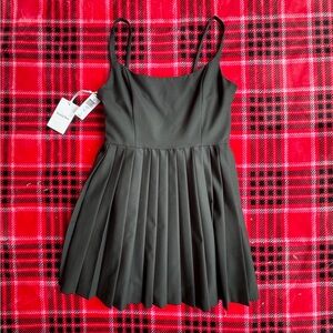Sunday Best Black Pleated Dress